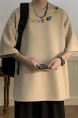 麂皮绒短袖t恤男大码半袖男酒店风JD82381-P25，男装T恤，电商A040