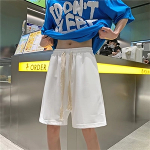 纯色抽绳运动短裤男女夏季潮牌宽松阔腿休闲篮球五分裤6802-p22
