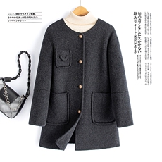 山羊绒双面呢大衣女装宽松显瘦中长款外套，女装双面呢大衣，天使之佳话