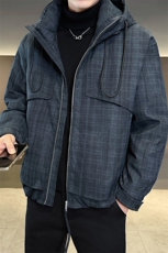 90新标冬季白鸭绒羽绒服暗格复古连帽保暖时尚外套YR9129-P319，男装羽绒服，电商D342