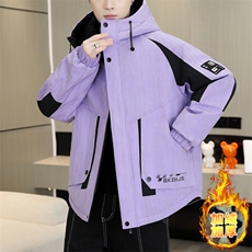 秋冬男式加绒加厚夹克男时尚派克服加厚棉衣男外套MY8650-P93，男装夹克，星座310B-3