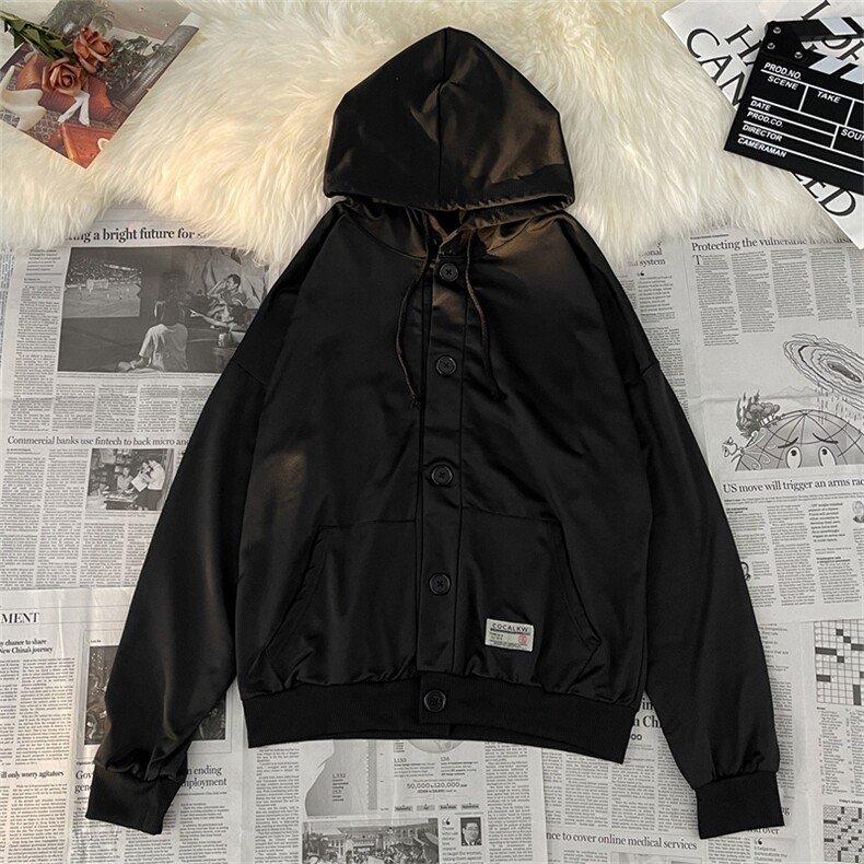 秋季连帽卫衣男潮宽松百搭休闲情侣上衣服纽扣长袖外套J8816-p28,男装卫衣,星座1008