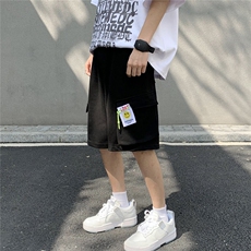 2026夏宽松潮牌男五分裤短裤工装立体大口袋DK999/P40黑，男装牛仔裤，电商A094