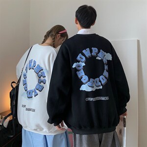情侣装秋装 字母印花新款情侣卫衣女宽松百搭外套 G941 P38 男类图片