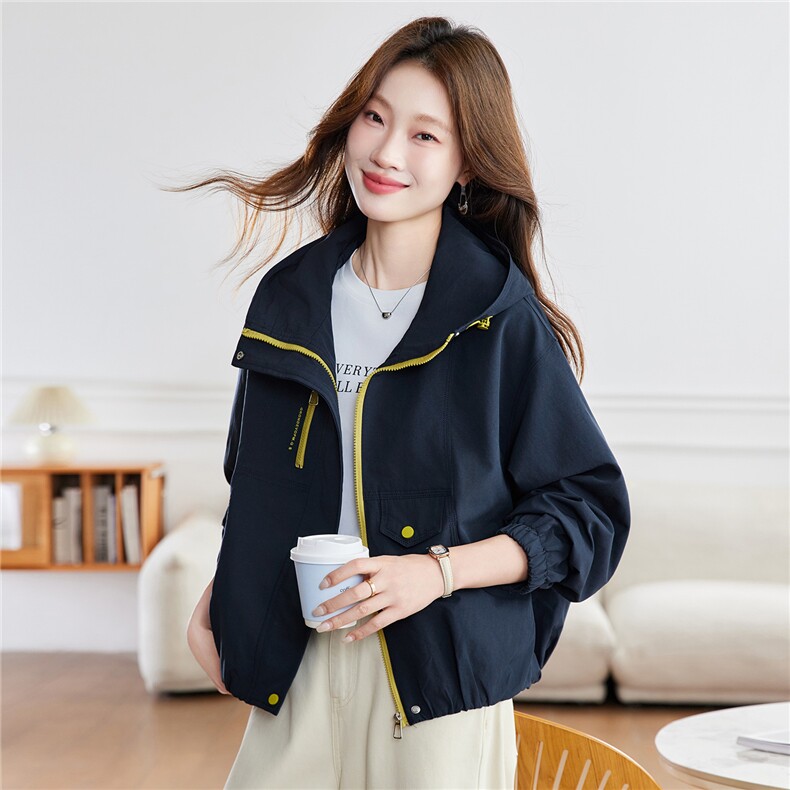 现货！2026年春季女士休闲风短款小衣防风外套，女装短外套，沐七七