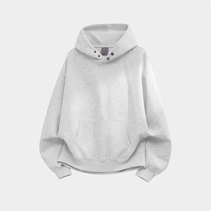 纯色重磅500克双排扣连帽卫衣宽加绒奥粒绒外套上衣 RH5343JR-P57图片