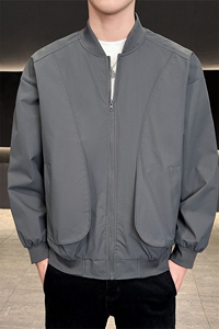 户外夹克男棒球领纯色上衣冲锋衣外套DSA157B-JK7869-P70图片
