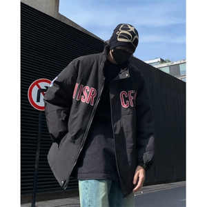棉服男款冬季美式立领轻薄时尚棉服加厚棉衣外套短款面包服图片