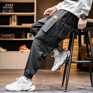 【】A003-HZ7022-P65春装新款多口袋工装长裤 木板风图片