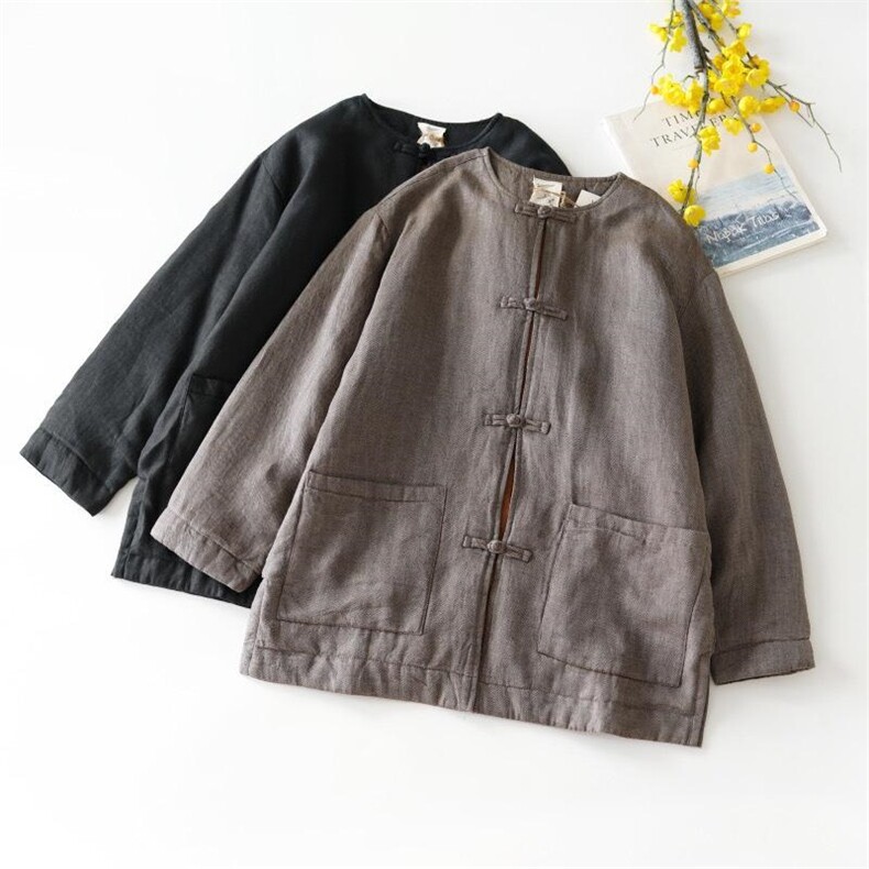 料盘扣衣，女装棉衣/棉服，蓝院