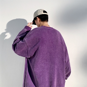 库存2万+ 抖音品质大码水洗做旧套头圆领卫衣男23XW99281-特批40图片