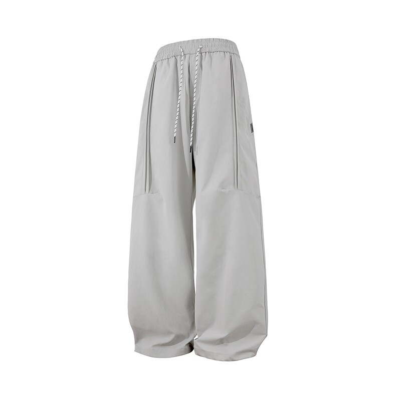 X416B-KL3002-特P45限78重磅潮牌高级感复古学生休闲垂感阔腿卫裤，男装休闲裤，星座416B