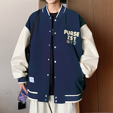 港风上衣夹克宽松落肩拼色棒球服外套JK714-P68，男装夹克，星座1204-3
