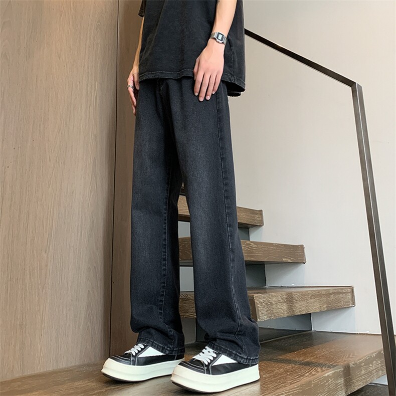 现货~~简约宽松直筒牛仔裤BK440-P45控68,男装牛仔裤,星座515