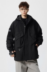 8XL-M特大码冲锋衣防水宽松工装风男夹克外套JK1306P90控118，男装夹克，电商D206-1