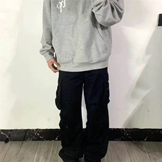 美式复古vibe裤子男士春夏潮牌多口袋机能伐木裤直筒微喇工装裤，男装工装外套，星座601-1