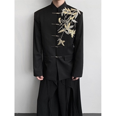 现货25秋冬设计感男秀禾男婚礼礼服新中式西装外套xz151-p168，男装西服套装，电商B288