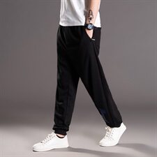 新款男士运动裤宽松弹力潮款休闲裤阔腿缩口裤加肥大码5965款，男装休闲裤，星座802