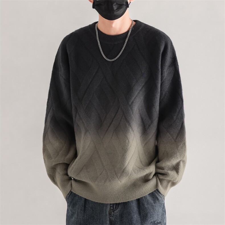 1506A/GM530/P68秋冬季扎染修身百搭男生针织衫毛衣,男装针织衫/毛衣,星座1506A