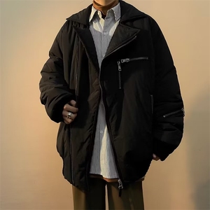 A929-P80 秋季美式vintage多口袋飞行棉服男高街潮牌宽松外套图片
