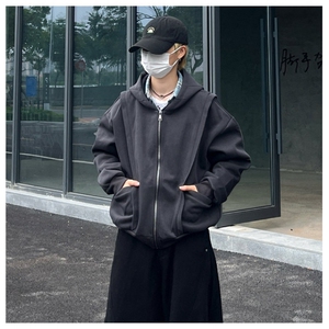 网图重磅全棉420克工装口袋卫衣拼接连帽开衫外套 RH5330-P65图片