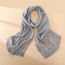 秋冬季羊绒简约休闲百搭时尚七针平面+挑空围巾，围巾，云暖羊山羊绒