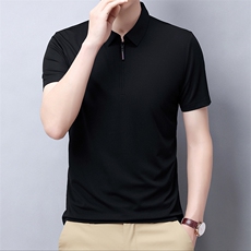 男士短袖t恤潮流休闲2023夏季新款立领拉链衣服夏天上衣，男装T恤，电商B212（原钱塘6029）
