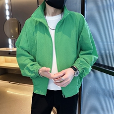 23夏季店主小伙痞帅男薄款立领防晒衣户外夹克外套A236-5018-P85，男装防晒衣，电商A236