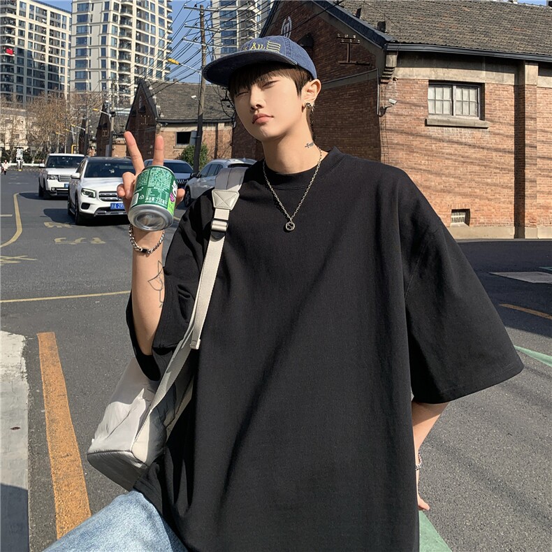 12个颜色高品质220克精梳棉光板纯色短袖T恤S到5XL白11.5彩色12.5，男装T恤，电商A426-1(原A430-1)