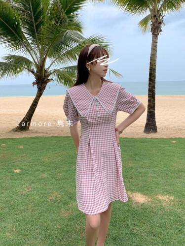 格纹连衣裙，女装连衣裙，Jarmore隽末