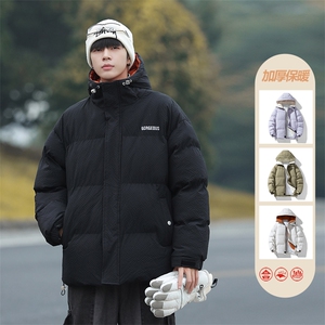 山系风连帽羽绒棉服冬季日系玉米格加厚棉袄外套 A436-8879-P105图片