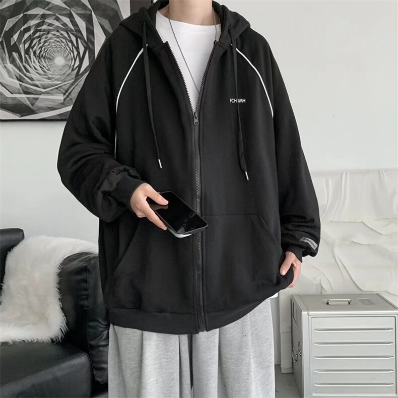 卫衣春秋季潮牌ins港风宽松开衫连帽上衣薄款炸街外套W1756-P35,男装夹克,星座512-4