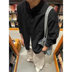 长袖立领仿麻休闲衬衫1302-GC67-P40控68 成分100棉图片