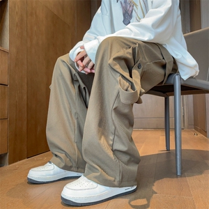 常年备货款男宽松直筒高街潮牌工装休闲长裤K812p55大量备货图片