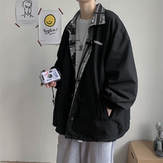 大货春款双面两面穿腰果花夹克男士港风外套青年外衣潮JK64-P55，男装夹克，星座1008-2