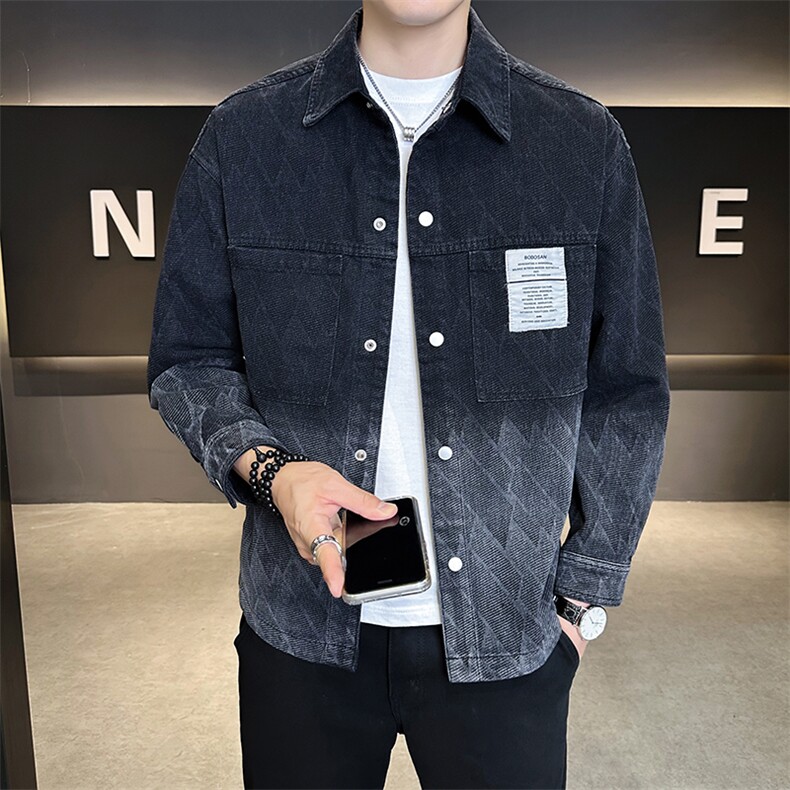 秋季新款衬衫式牛仔夹克外套男B321-2526-P115,男装衬衫,电商B321-1