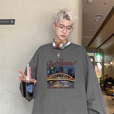 已注册港风纯棉260克高街抖音直播得物品质长袖T恤打底衫T4217P28，男装T恤，电商C408(原B339-1)