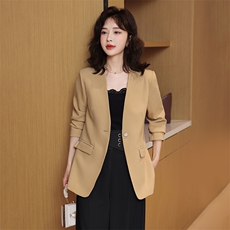 西装外套女2025春秋新款气质时尚休闲减龄炸街设计感百搭西服上衣，女装短外套，时尚俏佳人