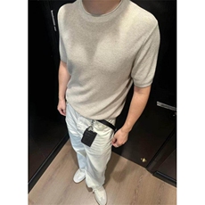 夏季针织透气圆领T恤，网图-A061-AM01386-特P40，男装T恤，电商A061
