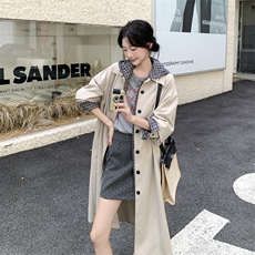 210-3282-P190-K288高级感通勤中长款风衣秋装新款2025年秋季，女装风衣，韩蜜菓
