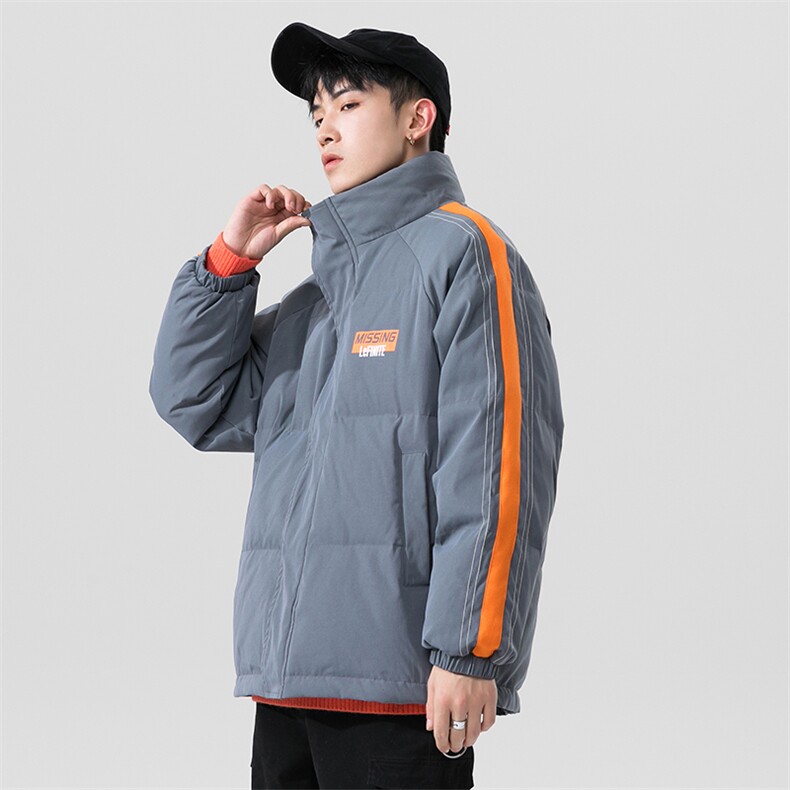 无影墙22冬季潮时尚潮流侧边条纹保暖立领羽绒服YR2025P135控158图片