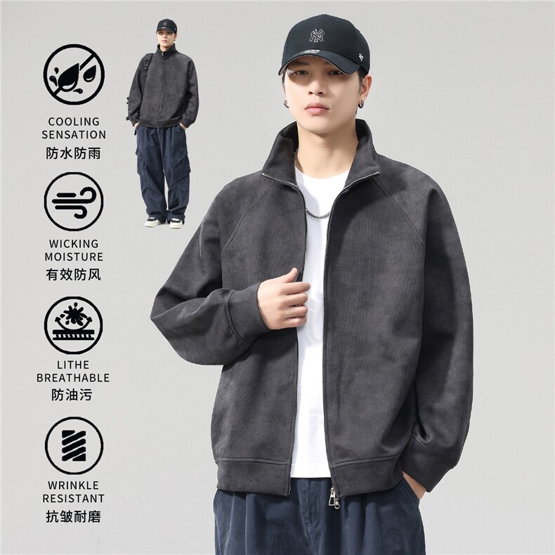 2025初秋简约开衫卫衣男外套秋季新款休闲连帽上衣服6603-P80K159图片