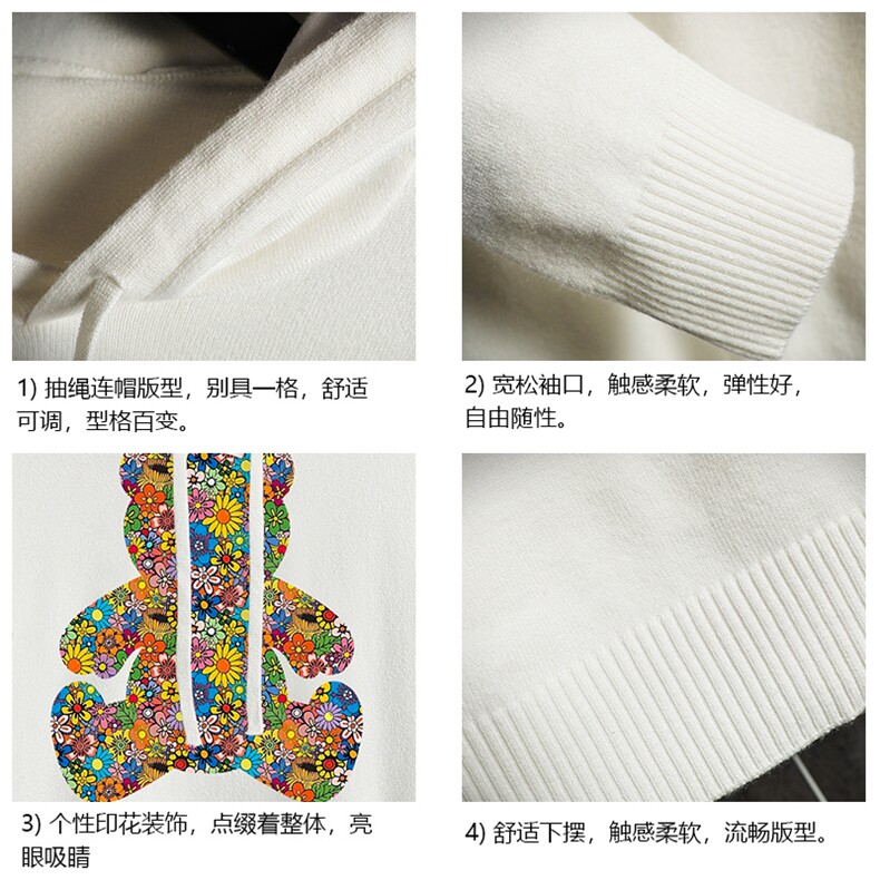 LM68222-P58加绒款-P68连帽毛衣男大码带帽针织衫男毛线衣网格,男装针织衫/毛衣,电商A040A