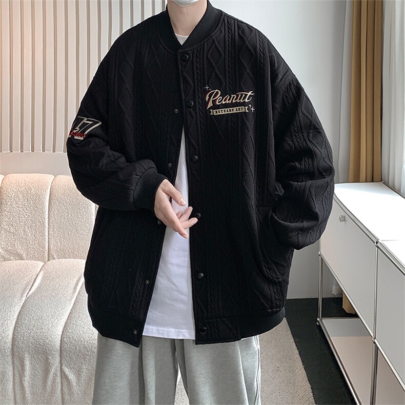 学院风棒球服潮牌潮流休闲宽松bf风百搭外套JK02317-P80控100,男装夹克,星座308B-1