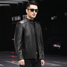 BL-DK1712海宁皮衣男绵羊皮夹克外套韩版修身商务男装P450，男装皮衣，电商B360