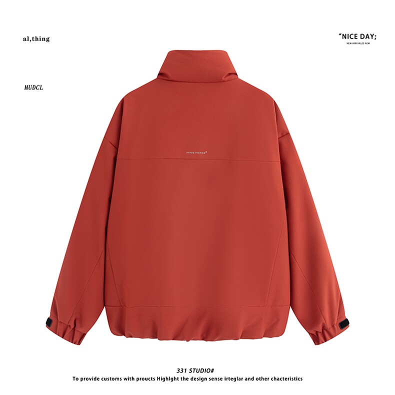 平铺~新标90白鸭绒冬季冲锋衣立领拼色羽绒服E100/P268,男装夹克,电商B331