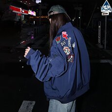 美式刺绣棒球服男女春季朝宽松想休闲夹克情侣外套，男装夹克，四季星座505