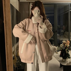 C941-P125羊羔毛外套冬加厚保暖学院风宽松百搭羊羔绒棉衣棉服潮，男装棉衣，星座911-2(原星座613-2）