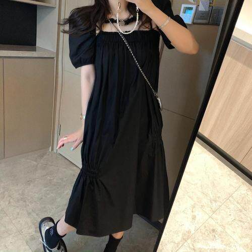 泡泡袖小黑裙，女装，XTZ style