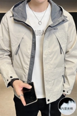加棉加厚男士连帽青年简约休闲二棉夹克外套S99151-P105常规90，男装夹克，星座310B-3
